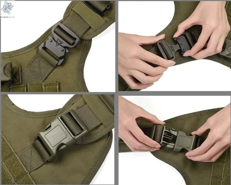 Tactical Military Vest Pet German Shepherd Golden Retriever Tactical  Training Dog Harness and Leash Set For All Breeds Dogs Ai-TechWorld 