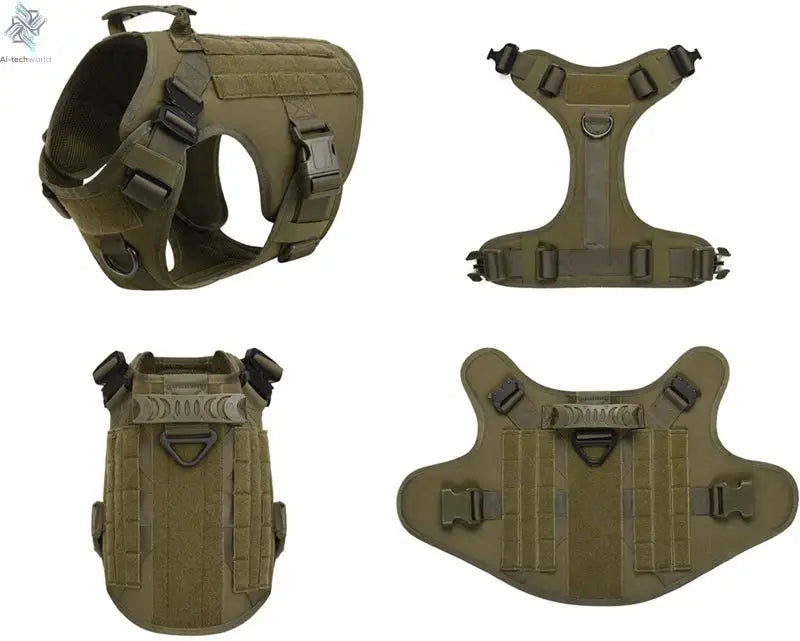 Tactical Military Vest Pet German Shepherd Golden Retriever Tactical  Training Dog Harness and Leash Set For All Breeds Dogs Ai-TechWorld 