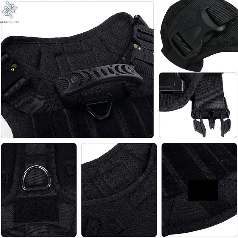 Tactical Military Vest Pet German Shepherd Golden Retriever Tactical  Training Dog Harness and Leash Set For All Breeds Dogs Ai-TechWorld 