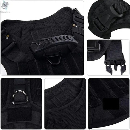 Tactical Military Vest Pet German Shepherd Golden Retriever Tactical  Training Dog Harness and Leash Set For All Breeds Dogs Ai-TechWorld 
