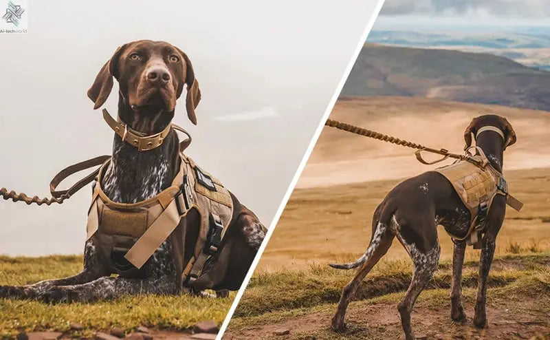 Tactical Military Vest Pet German Shepherd Golden Retriever Tactical  Training Dog Harness and Leash Set For All Breeds Dogs Ai-TechWorld 