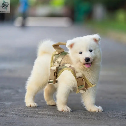 Tactical Puppy Harness Leash For Small Dogs Cats Adjustable Kitten Vest For Military Service Dog Working Training Walking Ai-TechWorld 
