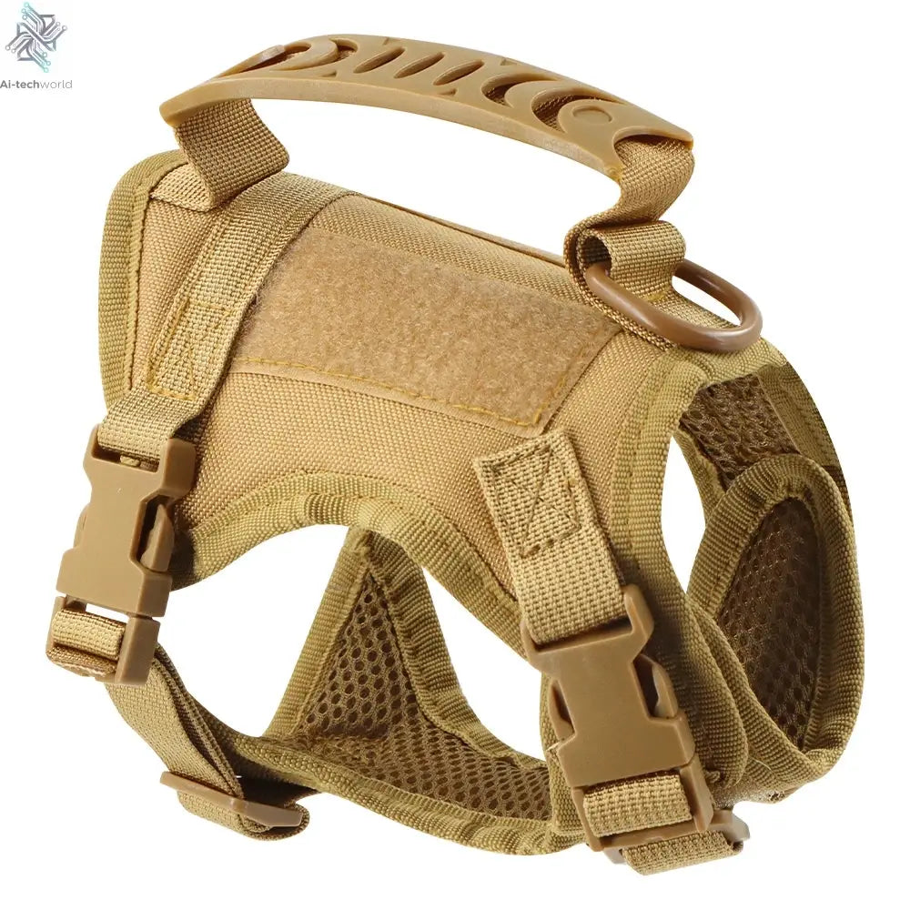 Tactical Puppy Harness Leash For Small Dogs Cats Adjustable Kitten Vest For Military Service Dog Working Training Walking Ai-TechWorld 