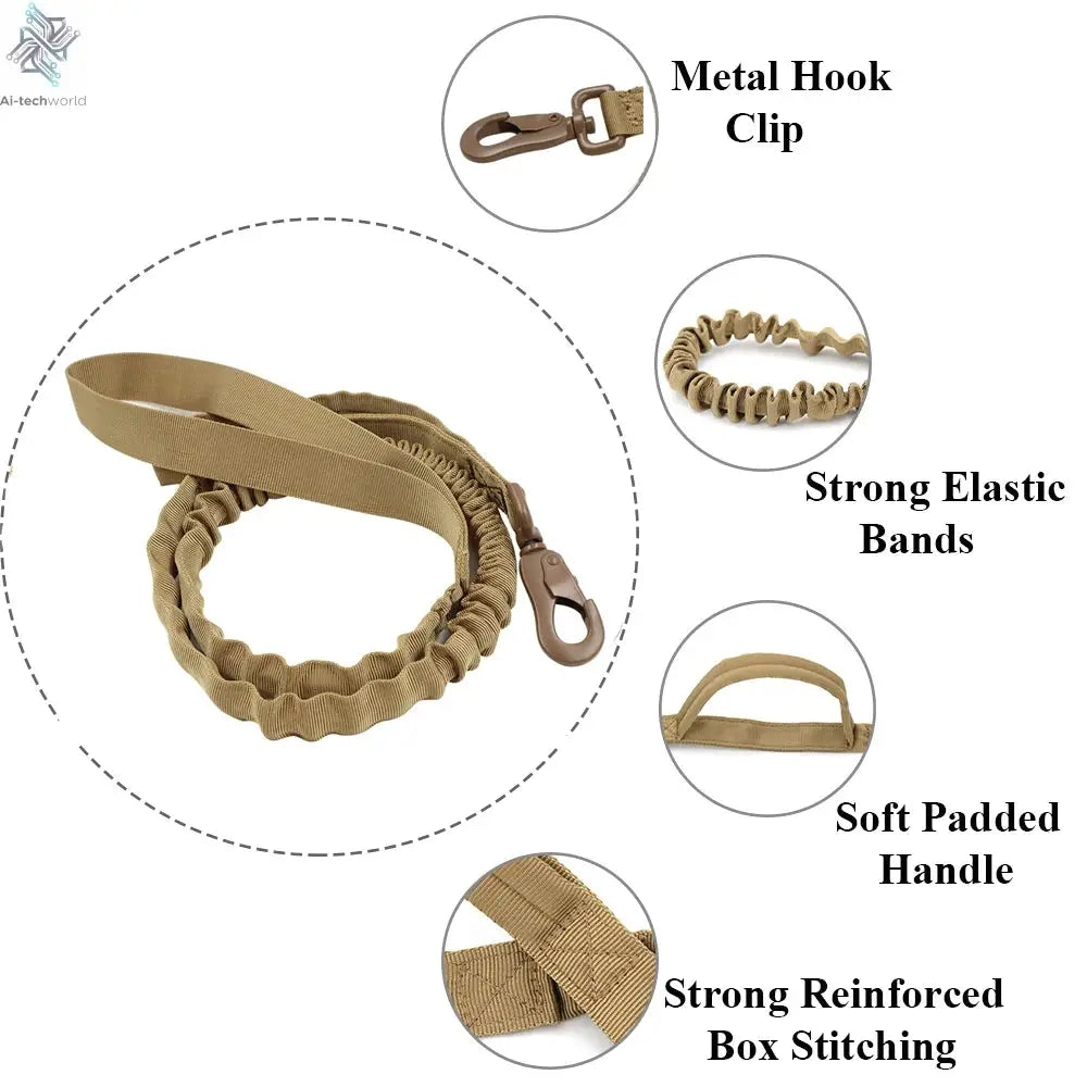 Tactical Puppy Harness Leash For Small Dogs Cats Adjustable Kitten Vest For Military Service Dog Working Training Walking Ai-TechWorld 