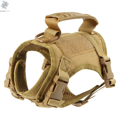 Tactical Puppy Harness Leash For Small Dogs Cats Adjustable Kitten Vest For Military Service Dog Working Training Walking Ai-TechWorld 