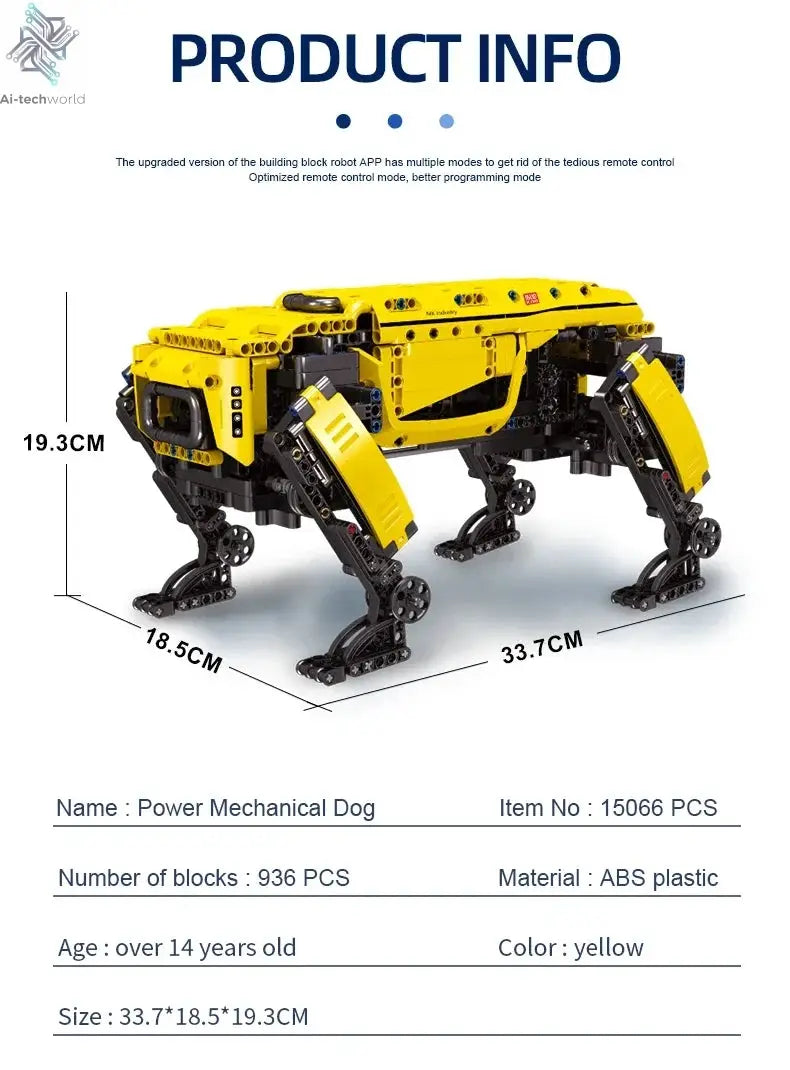 Technical Robot Toys The RC Motorized Boston Dynamics Big Dog Model AlphaDog Building Blocks Bricks Toys for Kid Christmas Gifts Ai-TechWorld 
