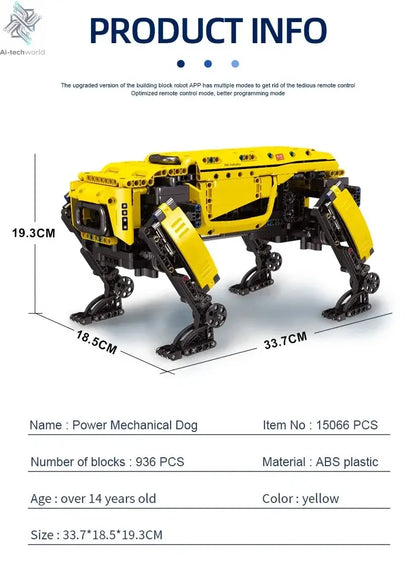 Technical Robot Toys The RC Motorized Boston Dynamics Big Dog Model AlphaDog Building Blocks Bricks Toys for Kid Christmas Gifts Ai-TechWorld 