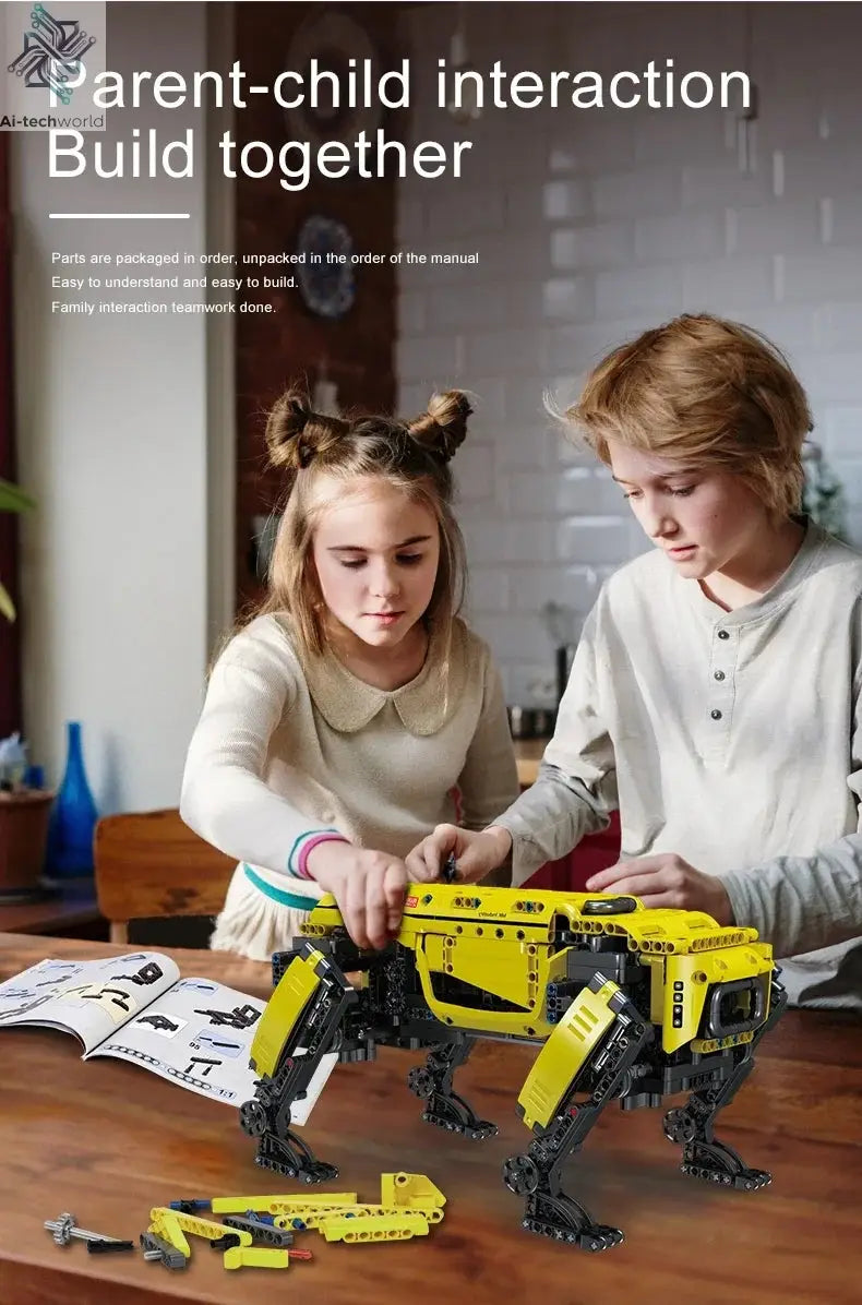 Technical Robot Toys The RC Motorized Boston Dynamics Big Dog Model AlphaDog Building Blocks Bricks Toys for Kid Christmas Gifts Ai-TechWorld 