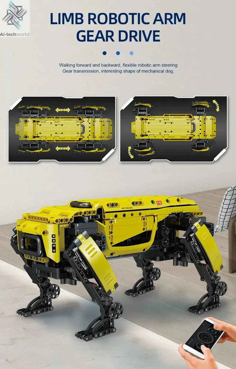 Technical Robot Toys The RC Motorized Boston Dynamics Big Dog Model AlphaDog Building Blocks Bricks Toys for Kid Christmas Gifts Ai-TechWorld 