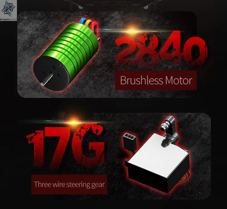 Teeggi 16101 /16102 PRO 1:16 High Speed RC Car With LED Light Drift 70KM/H 4WD RC Off-Road Car Monster Truck Toy For Kid Gifts Ai-TechWorld 