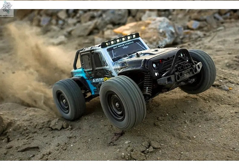 Teeggi 16101 /16102 PRO 1:16 High Speed RC Car With LED Light Drift 70KM/H 4WD RC Off-Road Car Monster Truck Toy For Kid Gifts Ai-TechWorld 