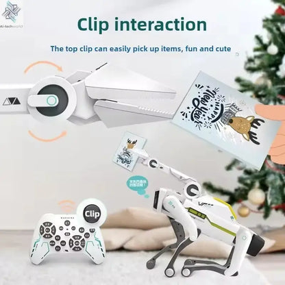 Teeggi Electric RC Intelligent Robot Dog with Clip Multifunction RC Mechanical Dog Educational Toy Bionic Smart Robot Toy Gift Ai-TechWorld 