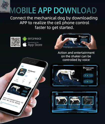 Teeggi Electric RC Intelligent Robot Dog with Clip Multifunction RC Mechanical Dog Educational Toy Bionic Smart Robot Toy Gift Ai-TechWorld 