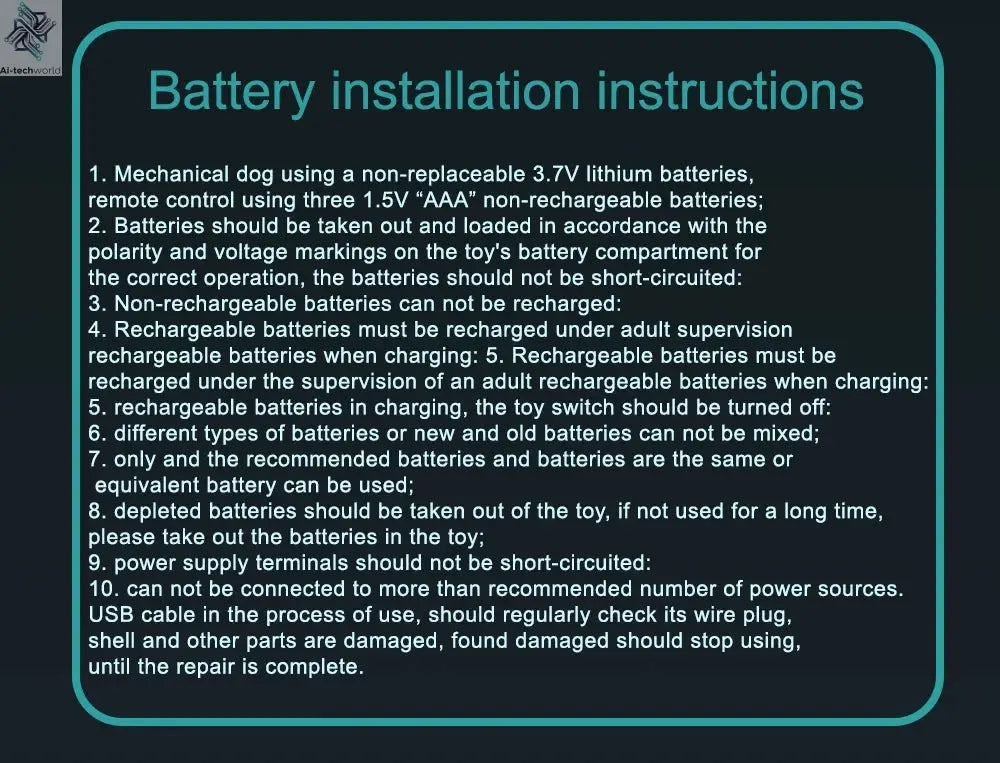 Teeggi Electric RC Intelligent Robot Dog with Clip Multifunction RC Mechanical Dog Educational Toy Bionic Smart Robot Toy Gift Ai-TechWorld 
