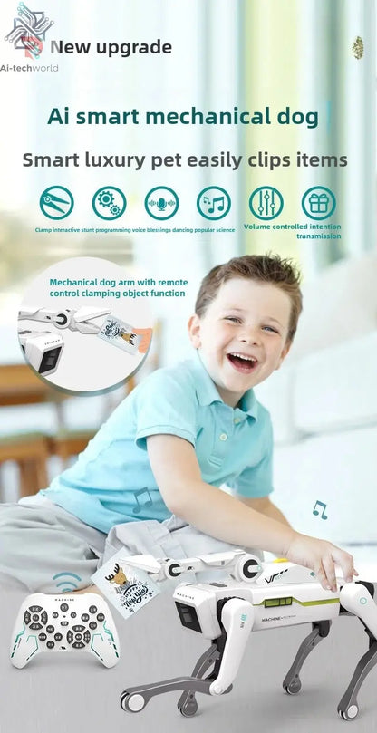 Teeggi Electric RC Intelligent Robot Dog with Clip Multifunction RC Mechanical Dog Educational Toy Bionic Smart Robot Toy Gift Ai-TechWorld 