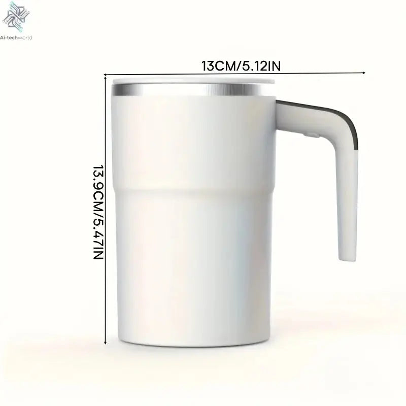 Temperature display automatic stirring cup, rechargeable magnetic automatic stirring coffee cup, portable travel water cup Ai-TechWorld 
