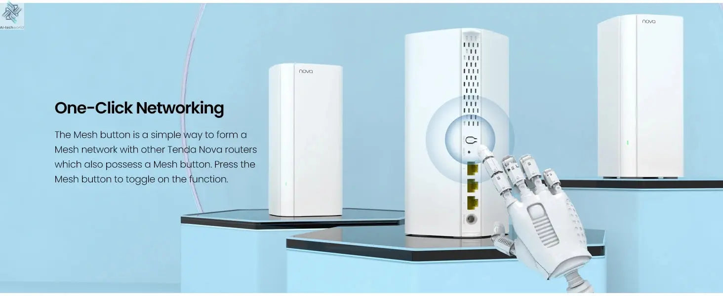 Tenda AX3000 WiFi6 Mesh System EM/MX12 Wireless Router Wi-Fi6 Mesh WiFi Router up to 7000 sq.ft. Wifi range extender WIFI 6 Mesh Ai-TechWorld 