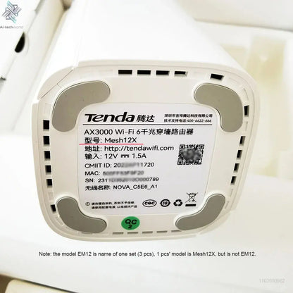 Tenda AX3000 WiFi6 Mesh System EM/MX12 Wireless Router Wi-Fi6 Mesh WiFi Router up to 7000 sq.ft. Wifi range extender WIFI 6 Mesh Ai-TechWorld 