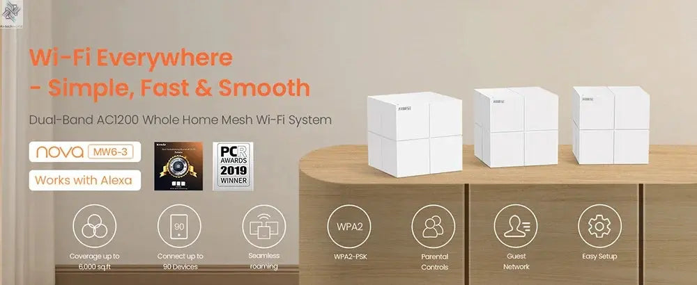 Tenda AX3000 WiFi6 Mesh System EM/MX12 Wireless Router Wi-Fi6 Mesh WiFi Router up to 7000 sq.ft. Wifi range extender WIFI 6 Mesh Ai-TechWorld 