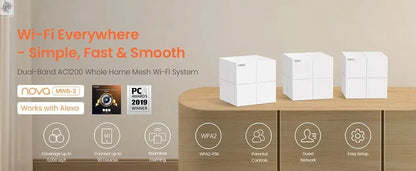 Tenda AX3000 WiFi6 Mesh System EM/MX12 Wireless Router Wi-Fi6 Mesh WiFi Router up to 7000 sq.ft. Wifi range extender WIFI 6 Mesh Ai-TechWorld 