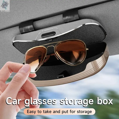 Tesla car sun visor glasses case can be easily picked up and stored for easy storage and cannot shake off thick sponge lining - Ai-TechWorld