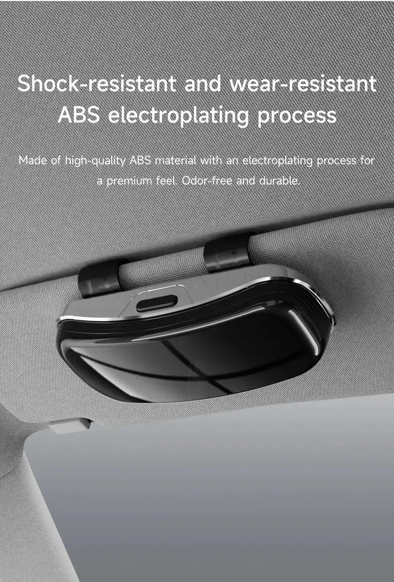 Tesla car sun visor glasses case can be easily picked up and stored for easy storage and cannot shake off thick sponge lining - Ai-TechWorld
