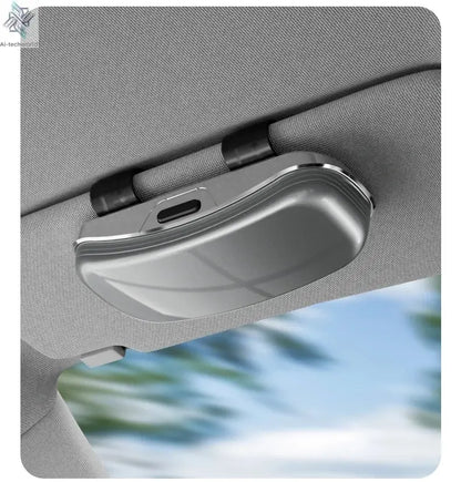 Tesla car sun visor glasses case can be easily picked up and stored for easy storage and cannot shake off thick sponge lining - Ai-TechWorld
