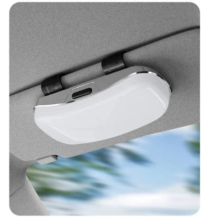 Tesla car sun visor glasses case can be easily picked up and stored for easy storage and cannot shake off thick sponge lining - Ai-TechWorld