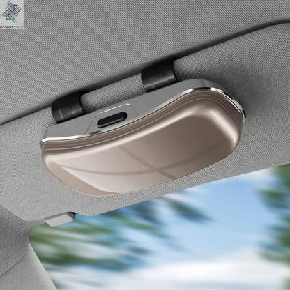 Tesla car sun visor glasses case can be easily picked up and stored for easy storage and cannot shake off thick sponge lining - Ai-TechWorld