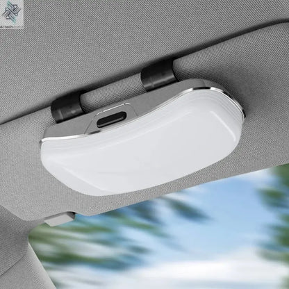Tesla car sun visor glasses case can be easily picked up and stored for easy storage and cannot shake off thick sponge lining - Ai-TechWorld