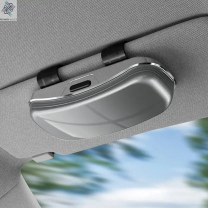 Tesla car sun visor glasses case can be easily picked up and stored for easy storage and cannot shake off thick sponge lining - Ai-TechWorld