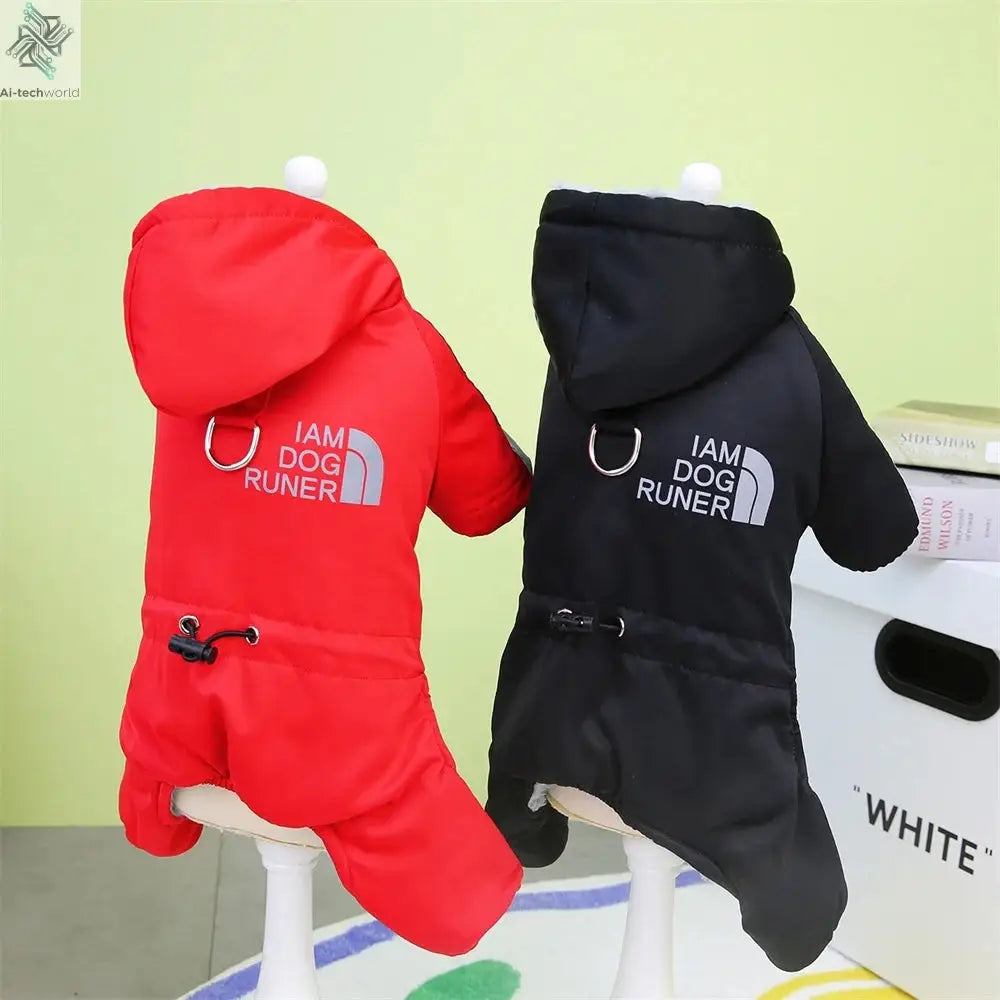 Thicken Warm Dog Jumpsuit Winter Pet Dogs Clothes for Chihuahua Coat Waterproof Hoodie Puppy Overalls Poodle Jacket Pet Apparel Ai-TechWorld 