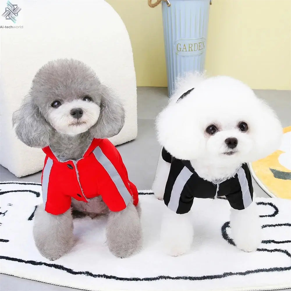 Thicken Warm Dog Jumpsuit Winter Pet Dogs Clothes for Chihuahua Coat Waterproof Hoodie Puppy Overalls Poodle Jacket Pet Apparel Ai-TechWorld 