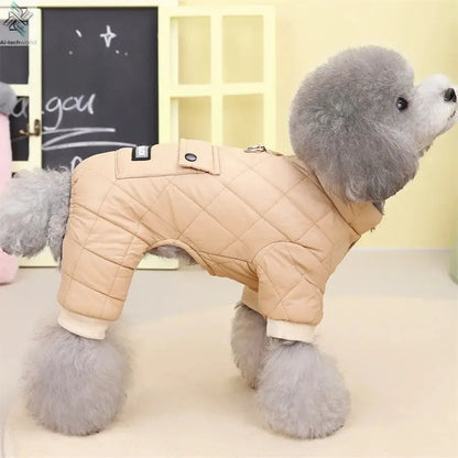 Thicken Warm Dog Jumpsuit Winter Pet Dogs Clothes for Chihuahua Coat Waterproof Hoodie Puppy Overalls Poodle Jacket Pet Apparel Ai-TechWorld 