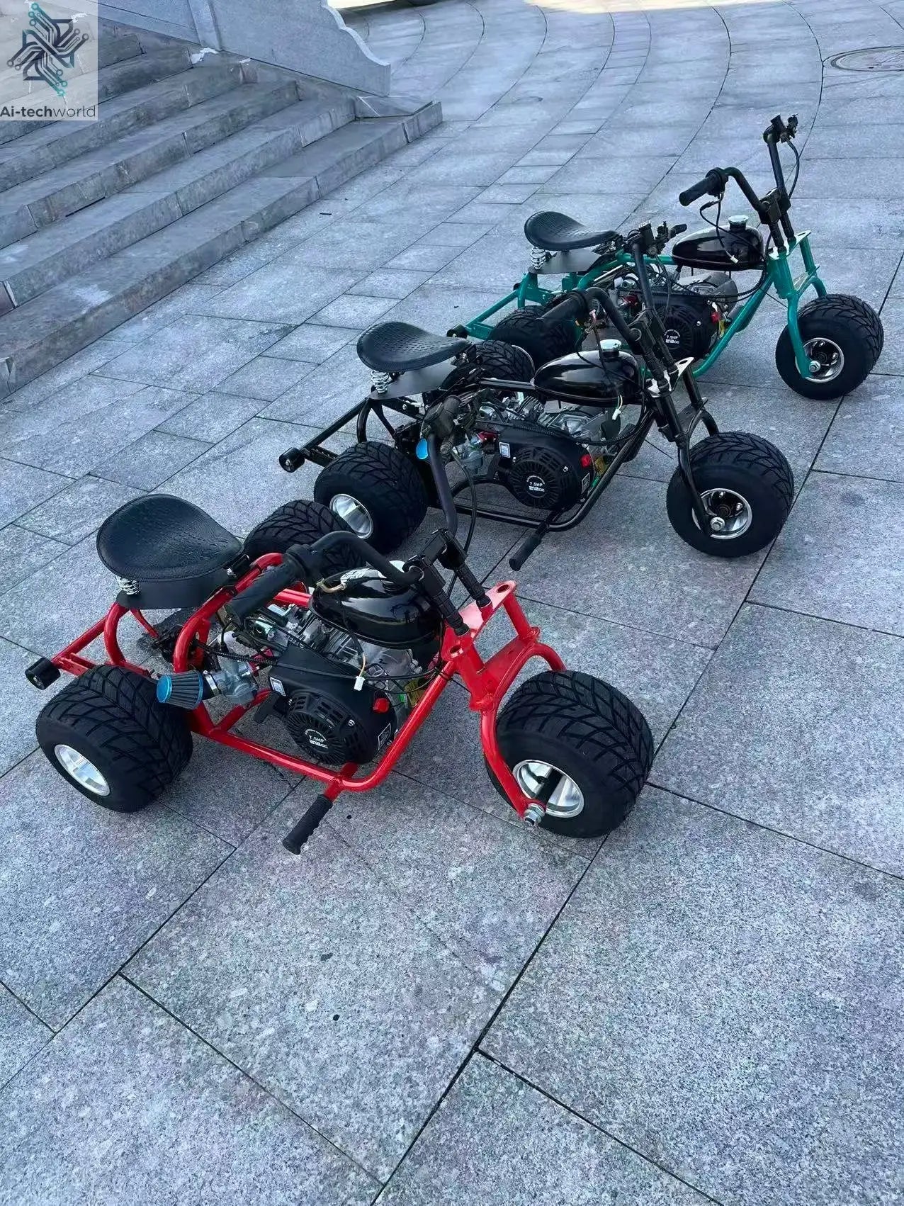 Three-wheeled karting adult-child drift racing drift-off gas-powered three-wheeler karting fuel beach buggy Ai-TechWorld 