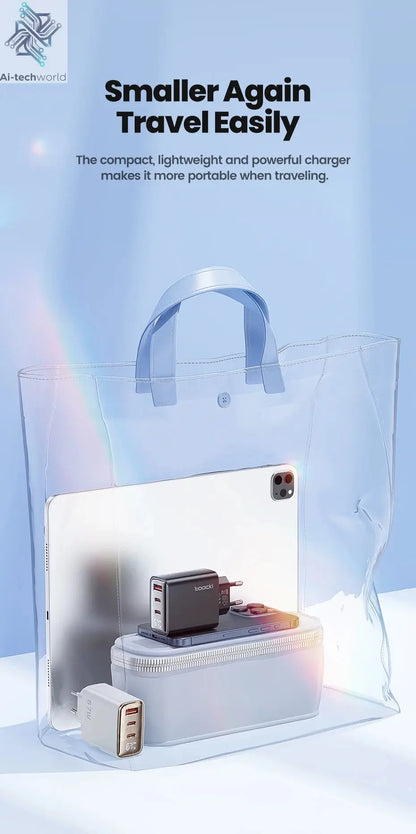 Toocki 67W GaN USB Type C Charger Digital Display 65W 45W PPS PD QC4.0 Quick Charge For Macbook Laptop IPAD Tablet iPhone 15 14 Ai-TechWorld 