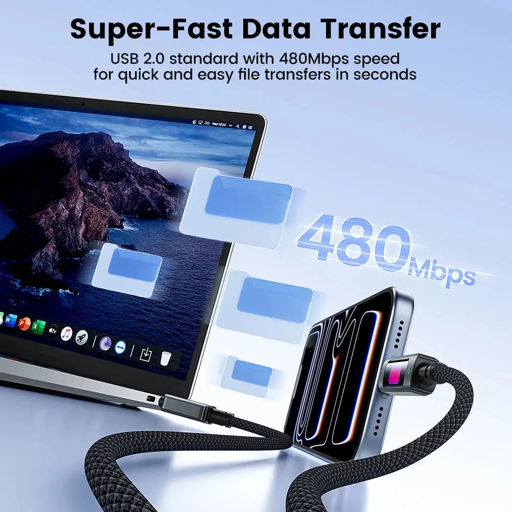 Toocki PD 100W USB C To USB C Cable PD Fast Charging Charger Cable 5A E-Marker Chip For iphone 17 16 Macbook Xiaomi Samsung S23 Ai-TechWorld 