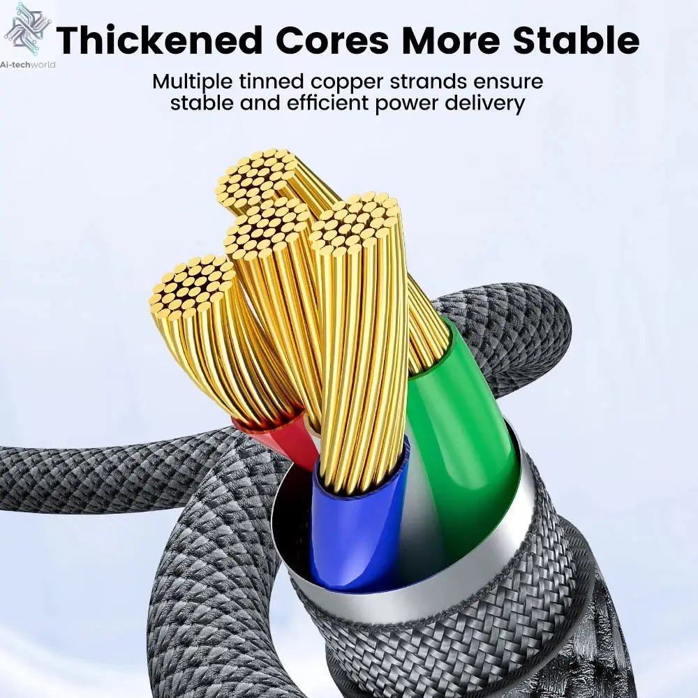 Toocki PD 100W USB C To USB C Cable PD Fast Charging Charger Cable 5A E-Marker Chip For iphone 17 16 Macbook Xiaomi Samsung S23 Ai-TechWorld 