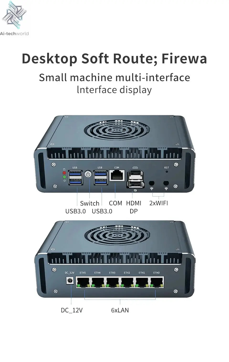 Topton Metal i7 13620H i3 1215U N100 Firewall Mini Computer 6x2.5G LAN intel i226-V DDR5 NVMe Proxmox pfSense OPNsense Mini PC Ai-TechWorld 