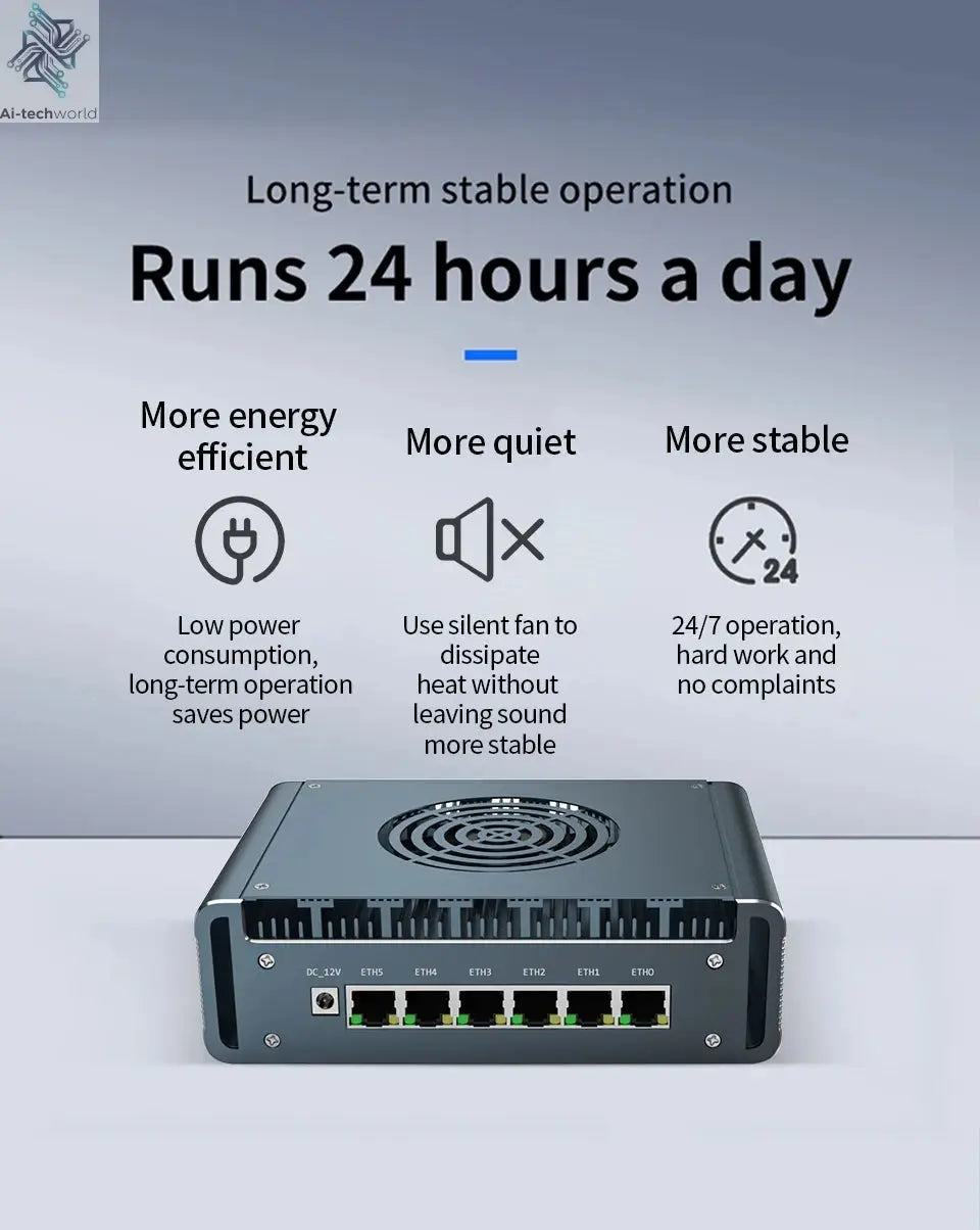Topton Metal i7 13620H i3 1215U N100 Firewall Mini Computer 6x2.5G LAN intel i226-V DDR5 NVMe Proxmox pfSense OPNsense Mini PC Ai-TechWorld 