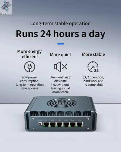 Topton Metal i7 13620H i3 1215U N100 Firewall Mini Computer 6x2.5G LAN intel i226-V DDR5 NVMe Proxmox pfSense OPNsense Mini PC Ai-TechWorld 