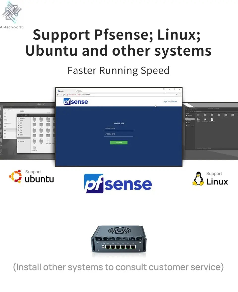 Topton Metal i7 13620H i3 1215U N100 Firewall Mini Computer 6x2.5G LAN intel i226-V DDR5 NVMe Proxmox pfSense OPNsense Mini PC Ai-TechWorld 