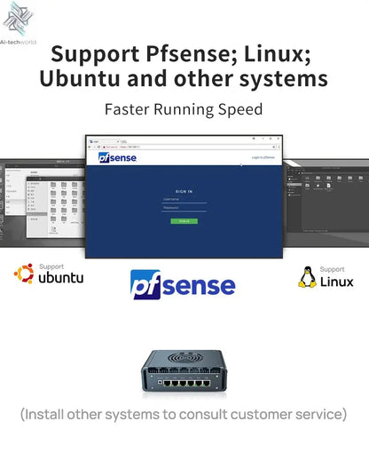 Topton Metal i7 13620H i3 1215U N100 Firewall Mini Computer 6x2.5G LAN intel i226-V DDR5 NVMe Proxmox pfSense OPNsense Mini PC Ai-TechWorld 