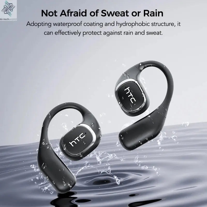 Translator HTC NE11 Bluetooth 6.0 OWS Wireless Headphones Translation Earphones Full-Color Touch Screen Ultra Long Battery Life Ai-TechWorld 