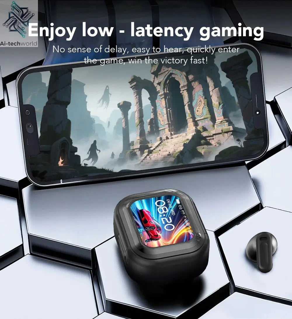 Translator HTC NE20 New Bluetooth 6.0 Wireless Headphones Translation Ai-TechWorld 