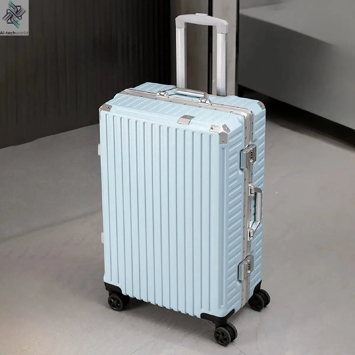 Trolley Luggage 20 24 26 28" Aluminum Frame Rolling Luggage Case USB Travel Suitcase on Wheels Combination Lock Carry on Luggage - Ai-TechWorld