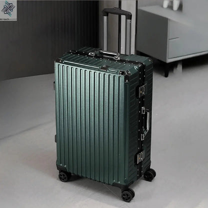 Trolley Luggage 20 24 26 28" Aluminum Frame Rolling Luggage Case USB Travel Suitcase on Wheels Combination Lock Carry on Luggage - Ai-TechWorld