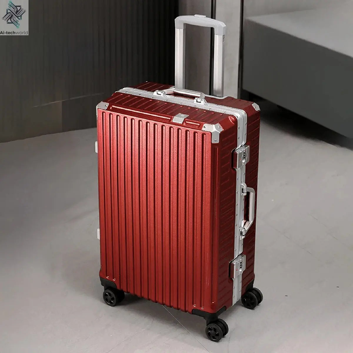 Trolley Luggage 20 24 26 28" Aluminum Frame Rolling Luggage Case USB Travel Suitcase on Wheels Combination Lock Carry on Luggage - Ai-TechWorld