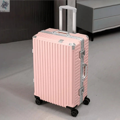 Trolley Luggage 20 24 26 28" Aluminum Frame Rolling Luggage Case USB Travel Suitcase on Wheels Combination Lock Carry on Luggage - Ai-TechWorld