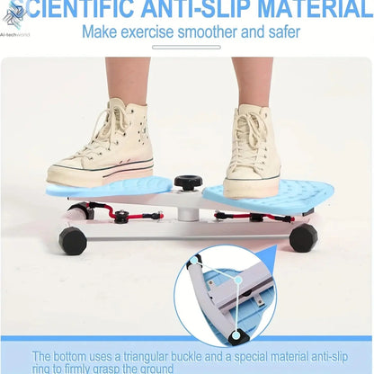 Twist Waist Plate, 20.87 Inch Waist Twister Machine with 2x30 Inch Ropes, 300 lbs Capacity Ab Twisting Fitness for Men & Women - Ai-TechWorld